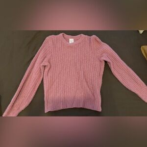 Abercrombie & Fitch Dusty Pink Fuzzy Crewneck Sweater